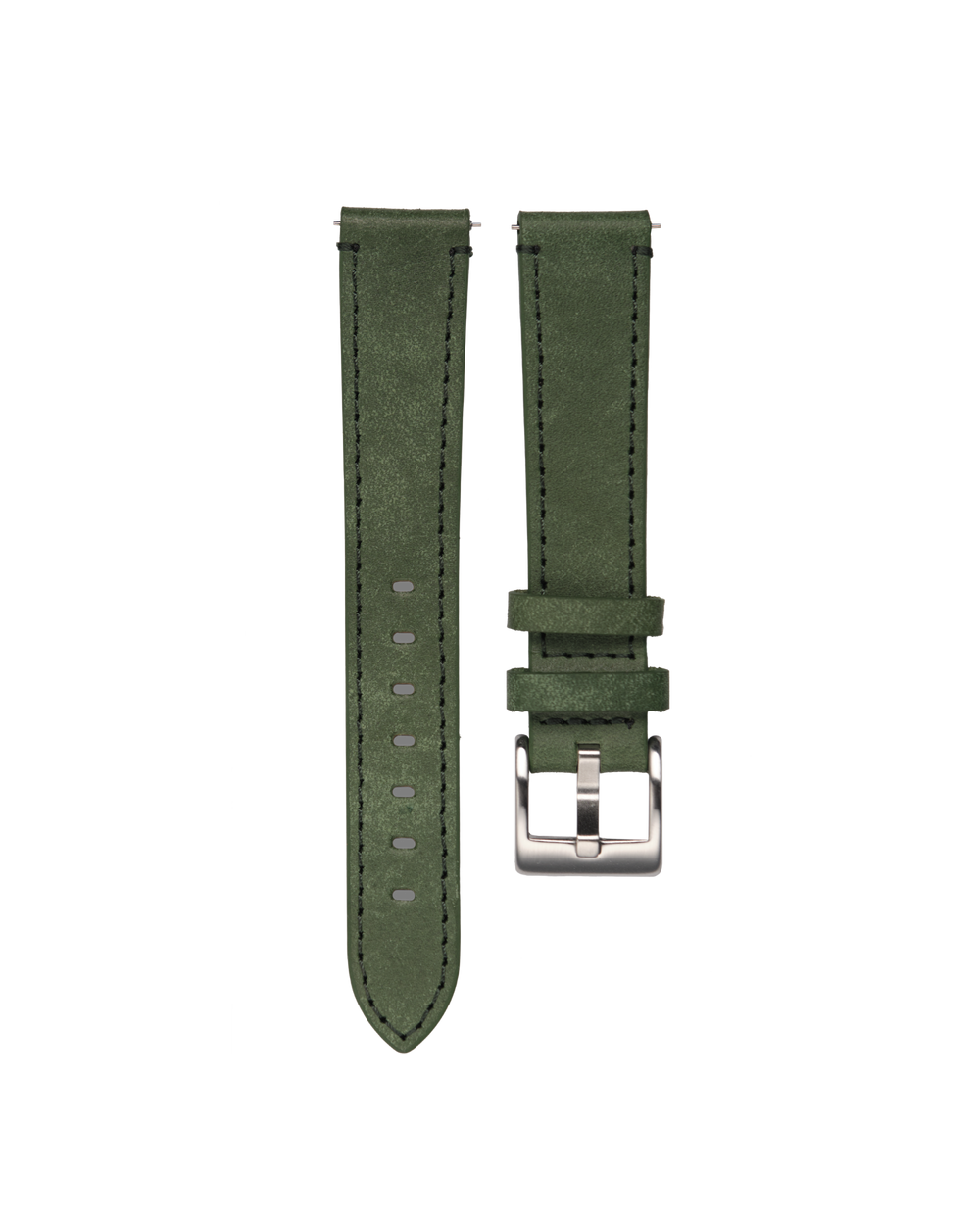 Olive green 2025 leather watch strap